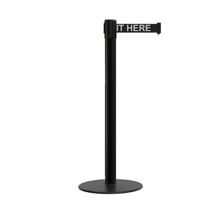 Montour Line Stanchion Belt Barrier Flat Base Black Post 11 ft Black Wait. Belt S400-BK-PLEAWBW-110